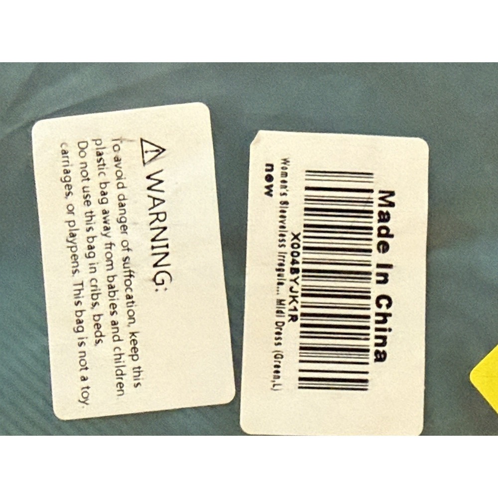 NIP K898 Women's Green Sleeveless  Midi Tank Cocktail Dress Sz Large‎ - Picture 13 of 15